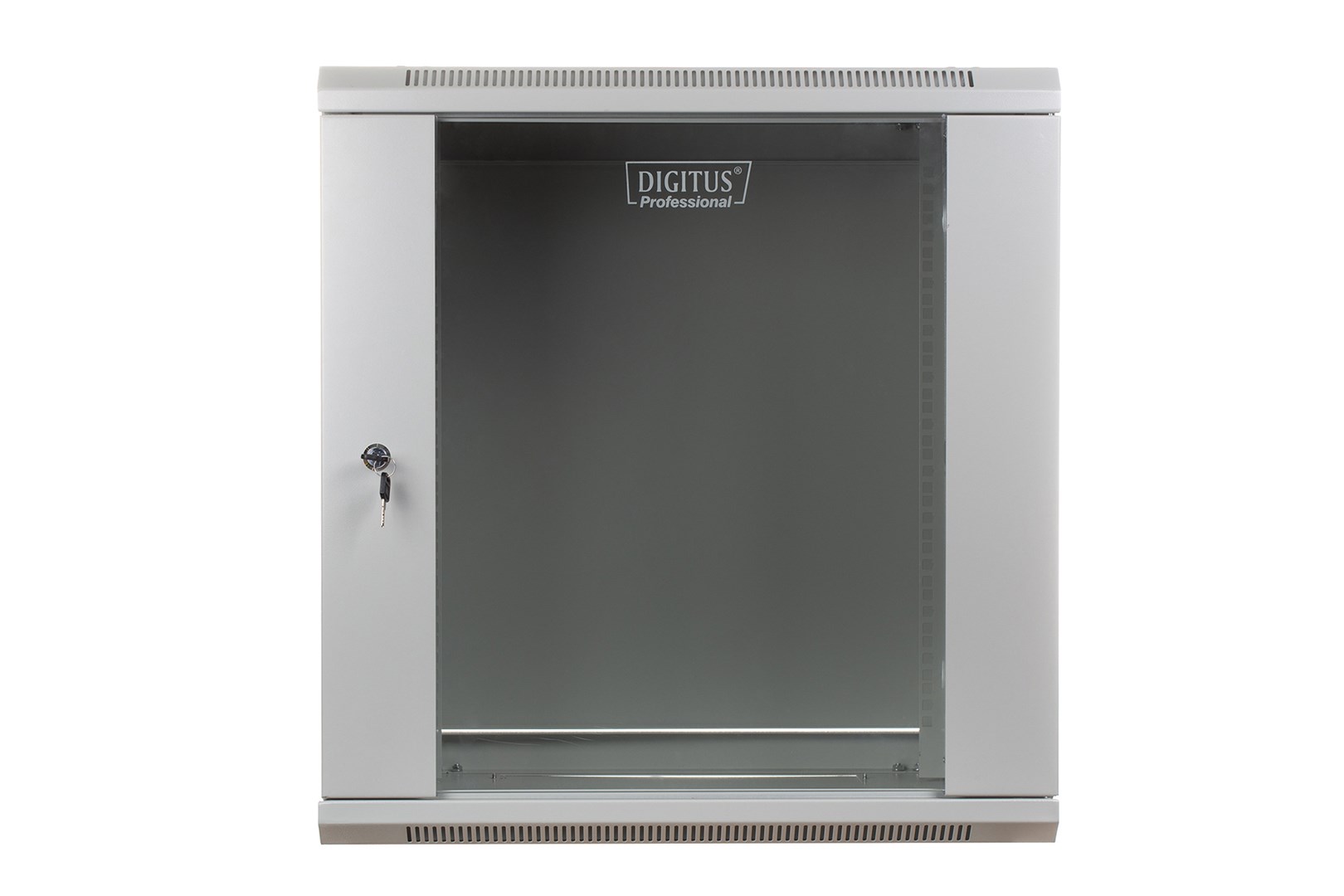 Mrežni ormar za montažu na zid DIGITUS 19" 12U rack 600x450 (staklena vrata, ne presavijen, nosivost 60kg, siva)-5