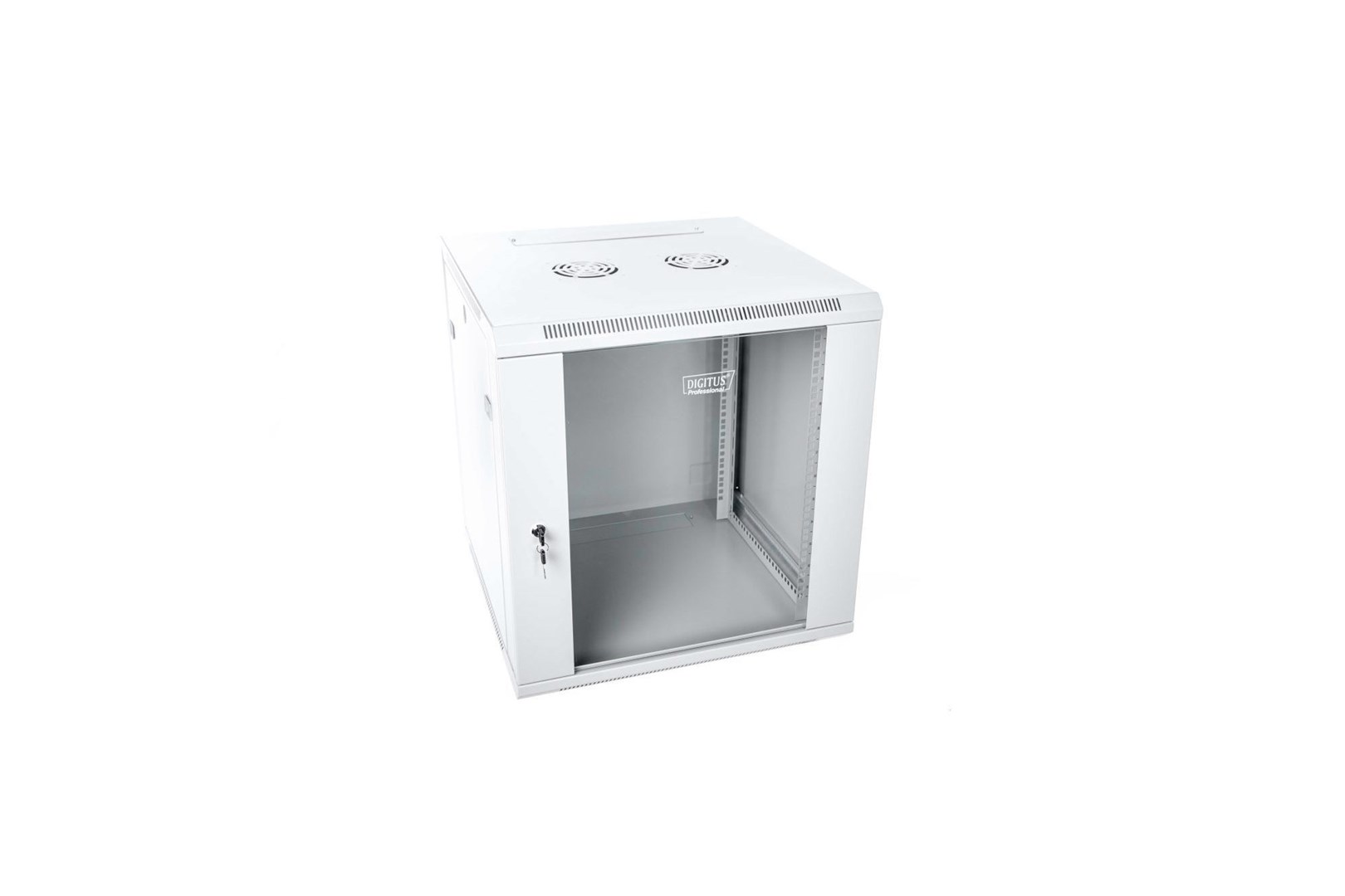 Mrežni ormar DIGITUS DN-19 12U-6/6-EC (19", 600x600mm, staklena vrata, 60kg, sivi)-1