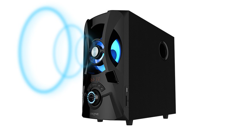 Glazbena mini linija CREATIVE Labs SBS E2900 (Bluetooth, USB, AUX, FM, Subwoofer 30W, 15Wx2, Black)-3