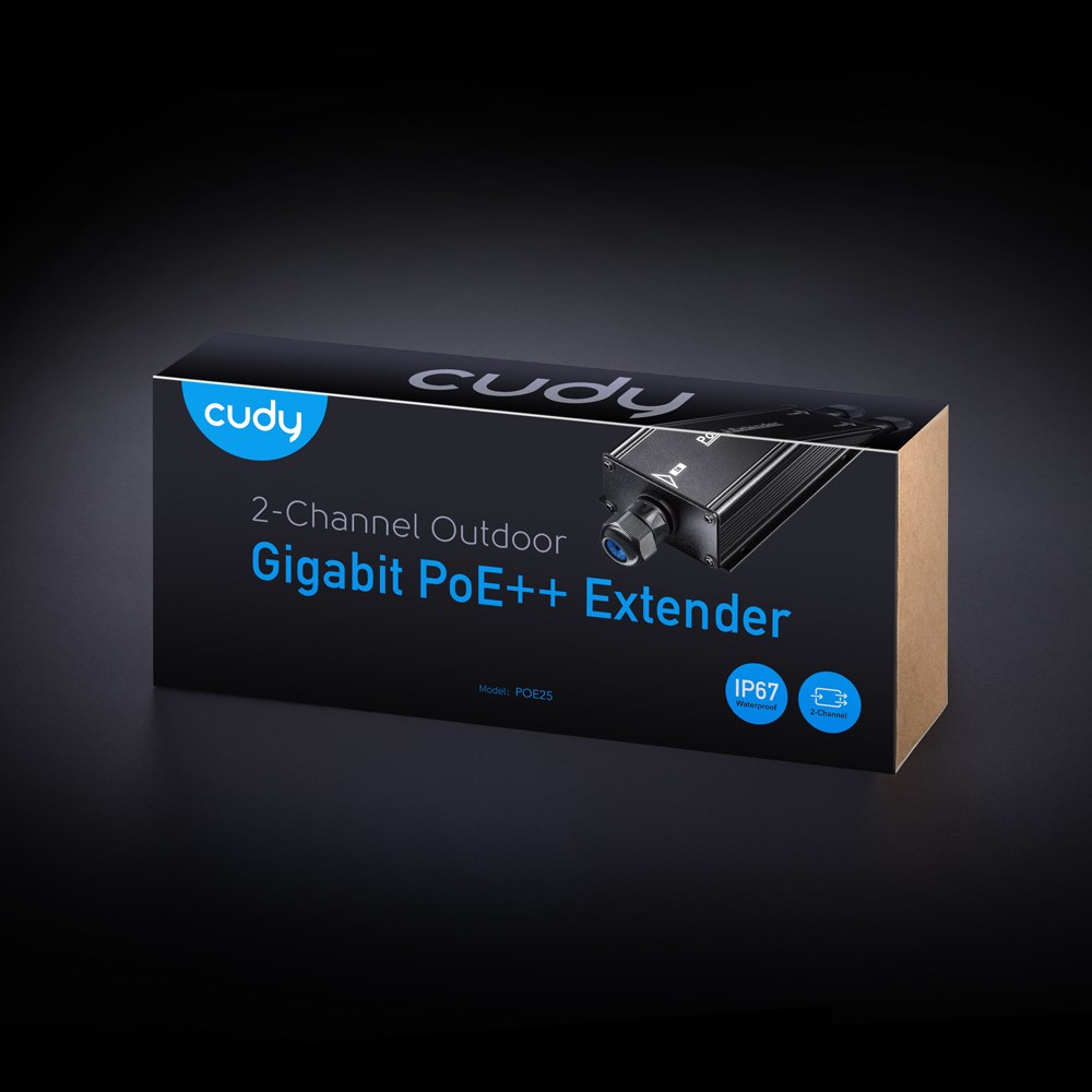 PoE Extender CUDY POE300 (Outdoor, Vodootporan, 2-portni, Gigabit, PoE++)-3