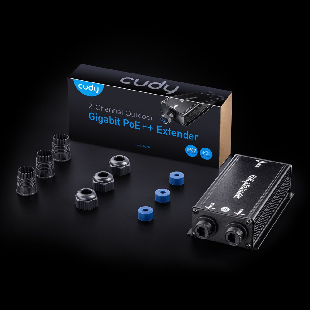 PoE Extender CUDY POE300 (Outdoor, Vodootporan, 2-portni, Gigabit, PoE++)-2
