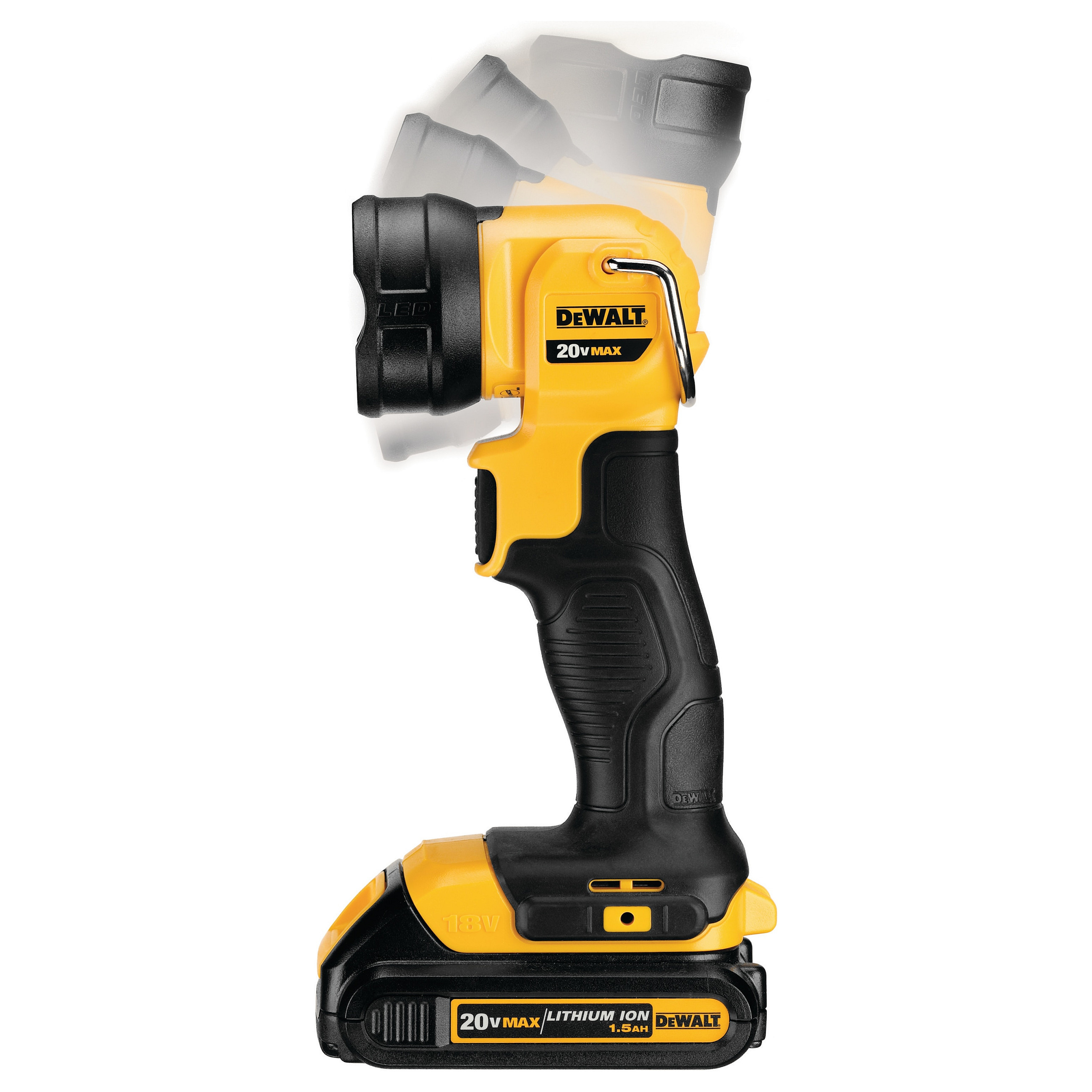 Radna lampa DEWALT DCL040-XJ (Rotirajuća glava, LED, 18V, Crna/Žuta)-7