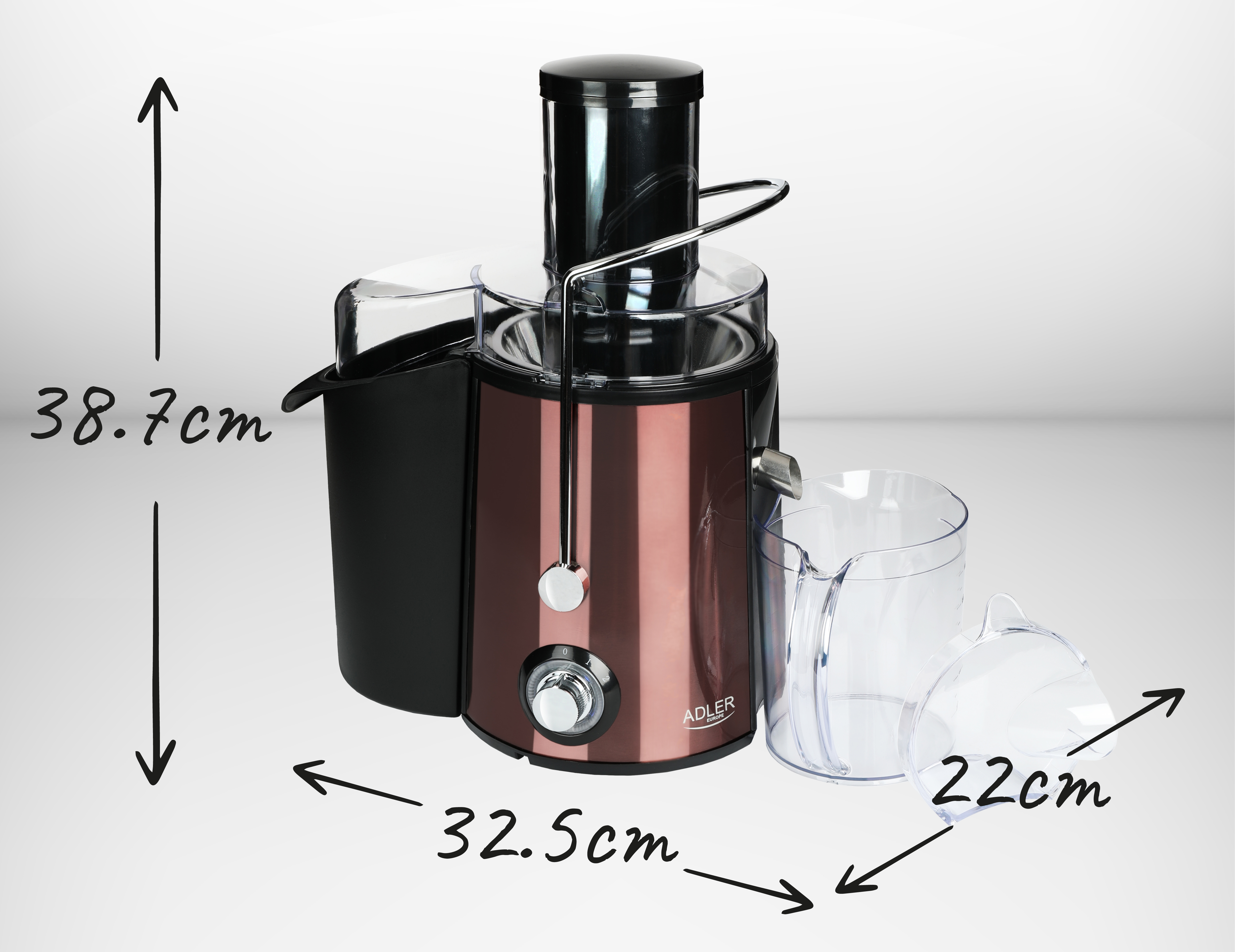 Sokovnik ADLER AD 4129 (1000 W, Inox sito, Spremnik za pulpu 2 l)-4