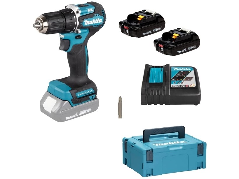 Akumulatorski odvijač MAKITA DDF487RAJ (18V, 40/25Nm, 2x2.0Ah)-11
