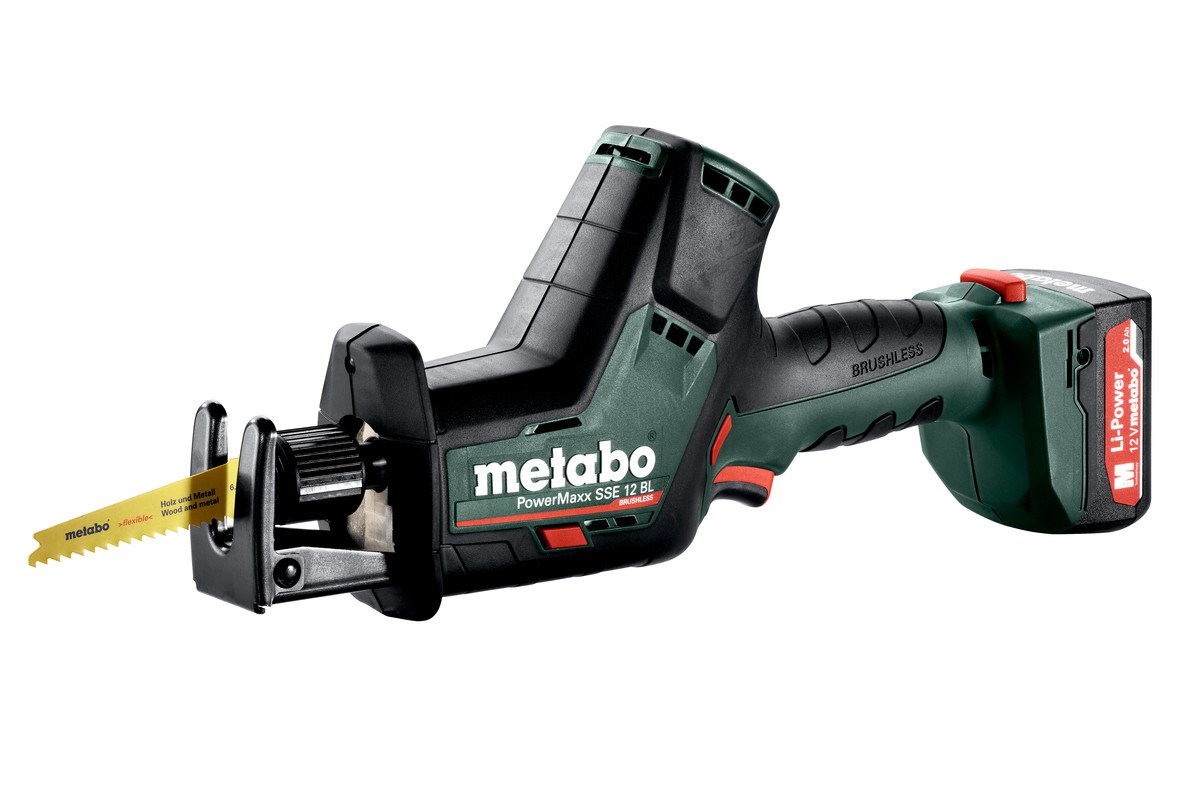 Akumulatorska sabljasta pila METABO PowerMaxx SSE 12 BL (12V, 2x 2.0Ah, 3000 spm, metaBOX)-0