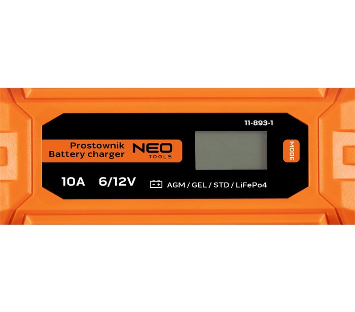 Automatski punjač akumulatora NEO TOOLS 11-893-1 (6V/12V, 10A, 160W, 3-200Ah, STD/AGM/GEL/LiFePO4)-8