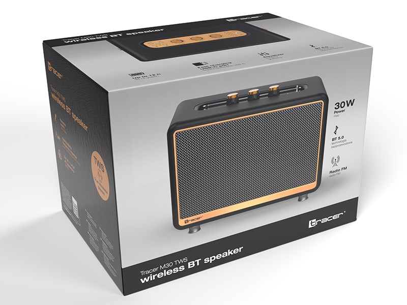 Prijenosni zvučnik TRACER M30 TWS (30W, Bluetooth, IPX5) crna boja-6