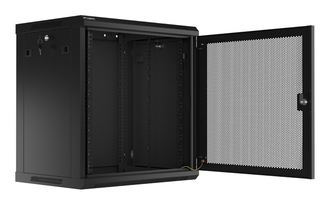 Zidni rack ormar LANBERG 19" 12U 600x450mm (flat pack, perforirana vrata)-7