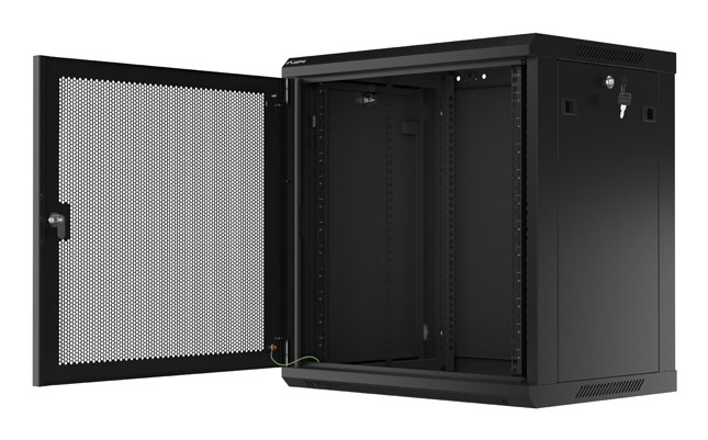 Zidni rack ormar LANBERG 19" 12U 600x450mm (flat pack, perforirana vrata)-8