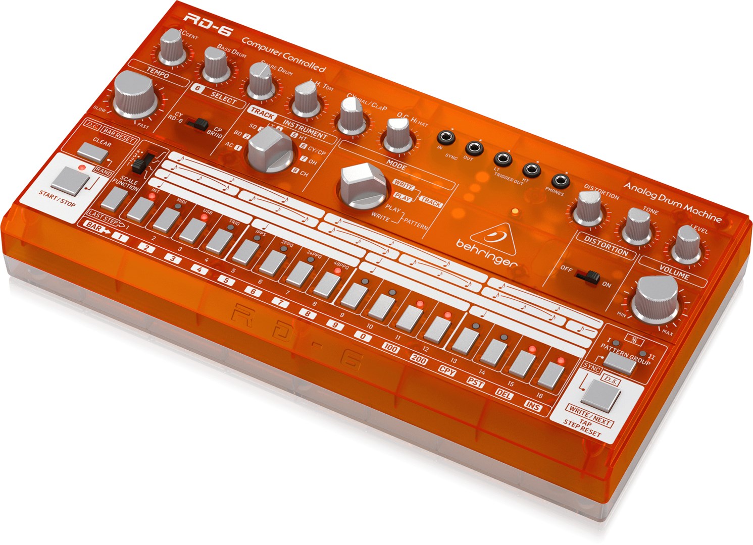 Ritam mašina BEHRINGER RD-6-TG (narančasta transparentna)-3