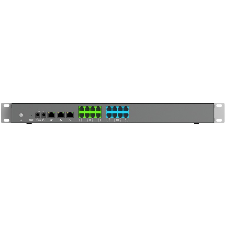 IP PBX centrala GRANDSTREAM UCM6308 (8 FXO, 2 FXS, 2 E1/T1/J1, 1000 korisnika, 200 istovremenih poziva)-1
