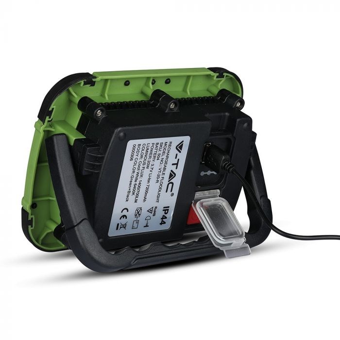 Prijenosni LED projektor V-TAC VT-20-R (20W, USB punjivo, SAMSUNG čip, SOS funkcija, 3.7V Li-Ion, IP44, 4000K, 1400lm)-2