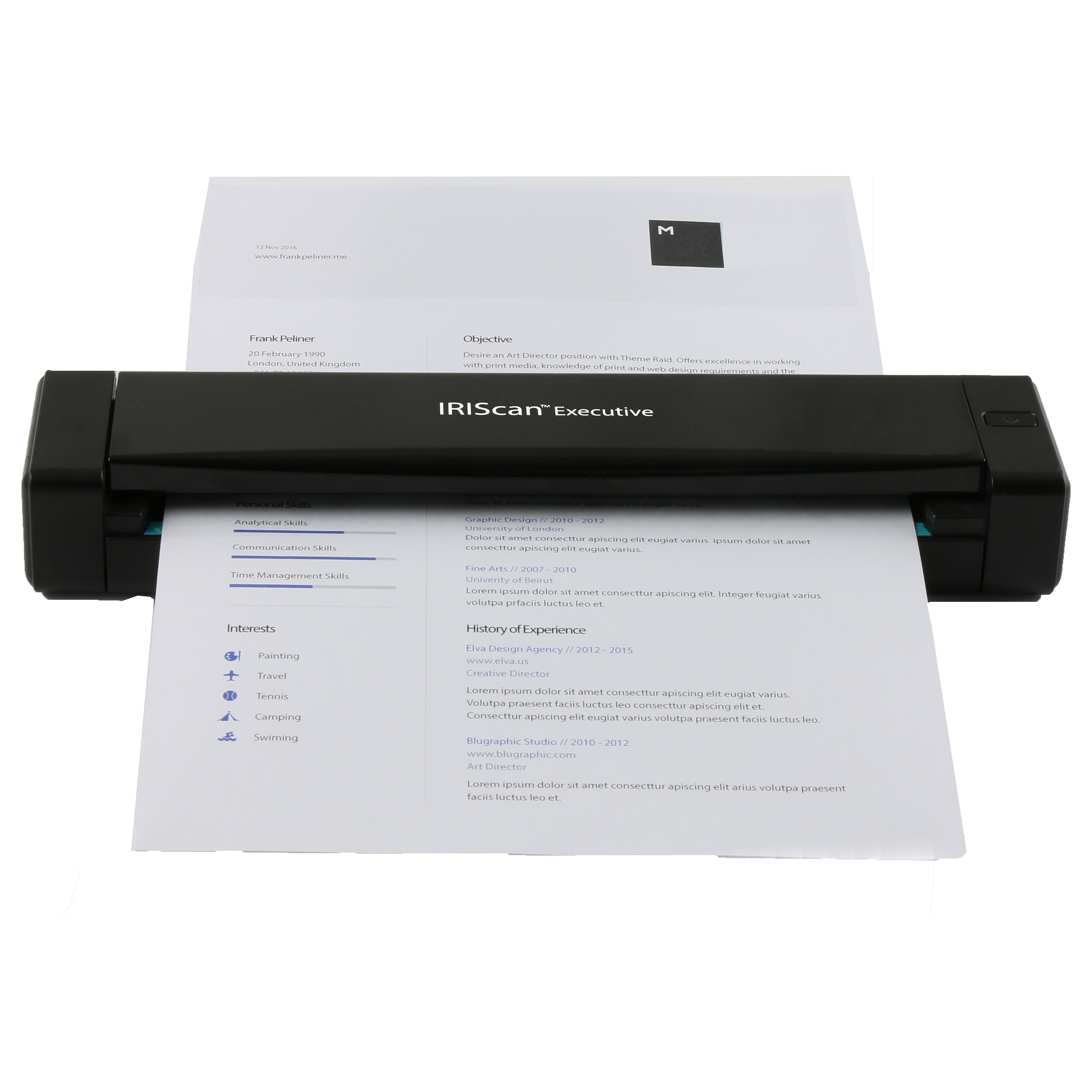 Skeniranje dokumenata IRIS IRIScan Executive 4 (600 x 600 DPI, A4, crna)-1