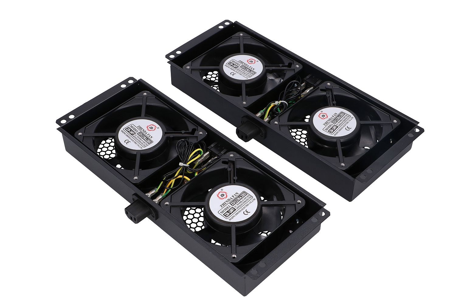 Ventilator EXTRALINK za osnovni ormar, 4 ventilatora, metalno kućište, crna boja, 2m EU kabel-2
