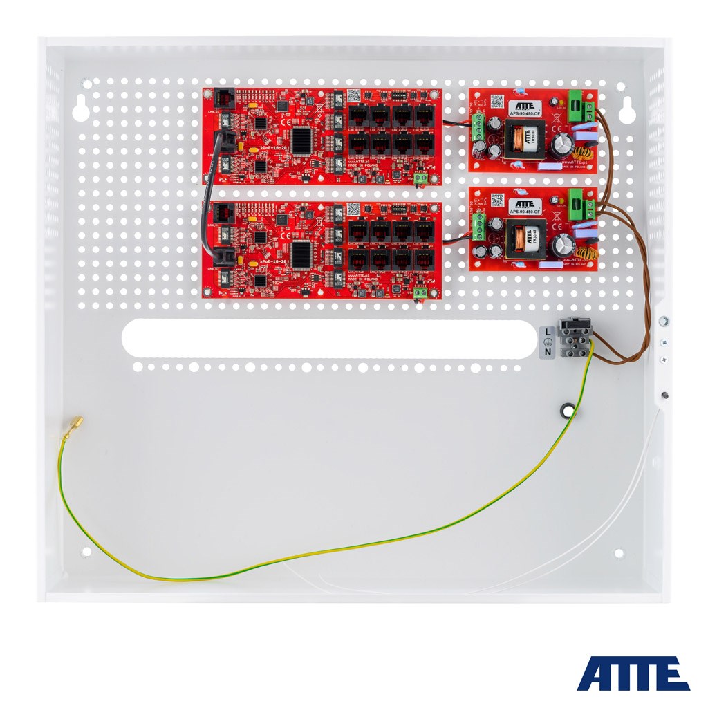 PoE switch ATTE IP-16-20-H (16x PoE, 2x Gbit Uplink, 200W)-0