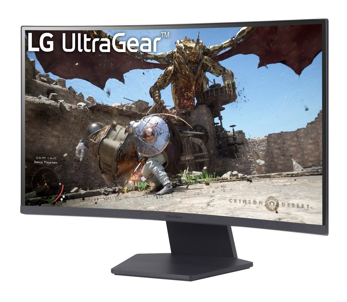 Monitor LG UltraGear 27GS60QC-B (27", QHD, VA, zakrivljeni, 180Hz, 1ms, HDR10, G-Sync, FreeSync Premium) crni-1