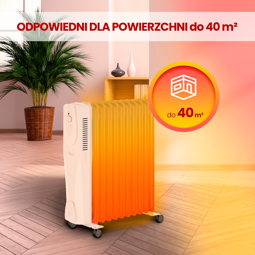 Extralink NY-25W1 | Electric oil-filled radiator | 2500W, 11 ribs-13