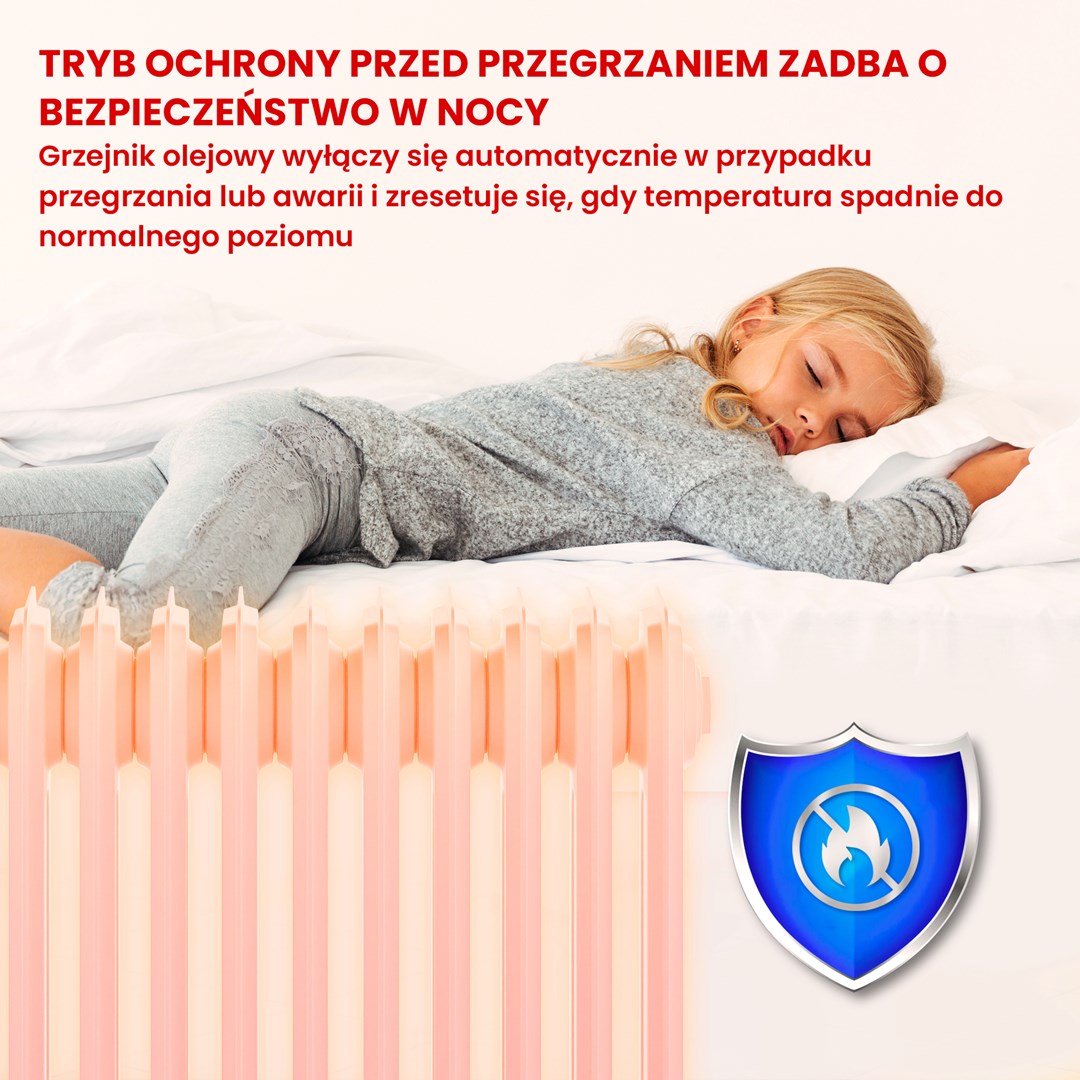 Extralink NY-25W1 | Electric oil-filled radiator | 2500W, 11 ribs-11