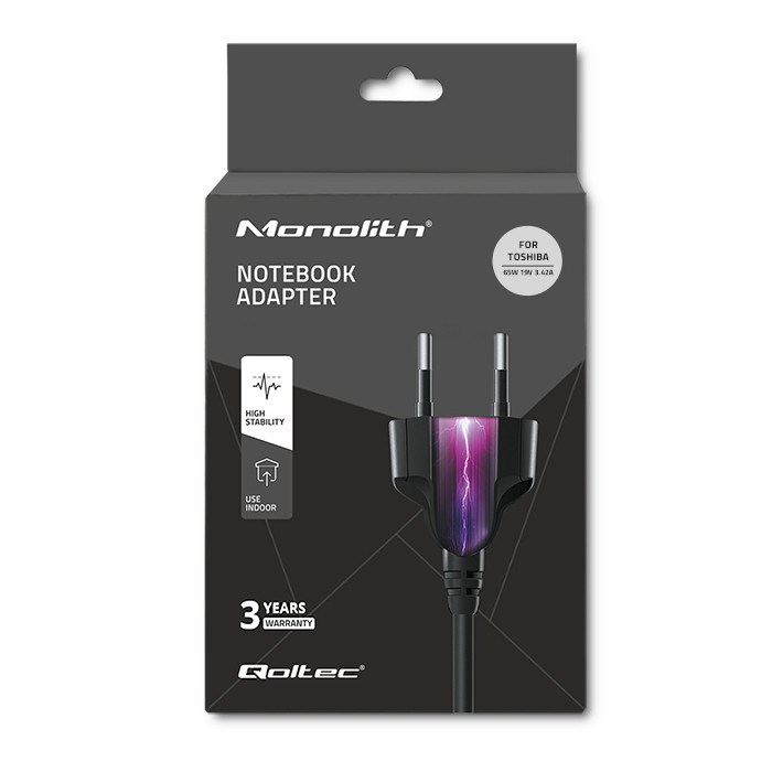 Adapter QOLTEC 50073 65W Indoor Crna boja-8