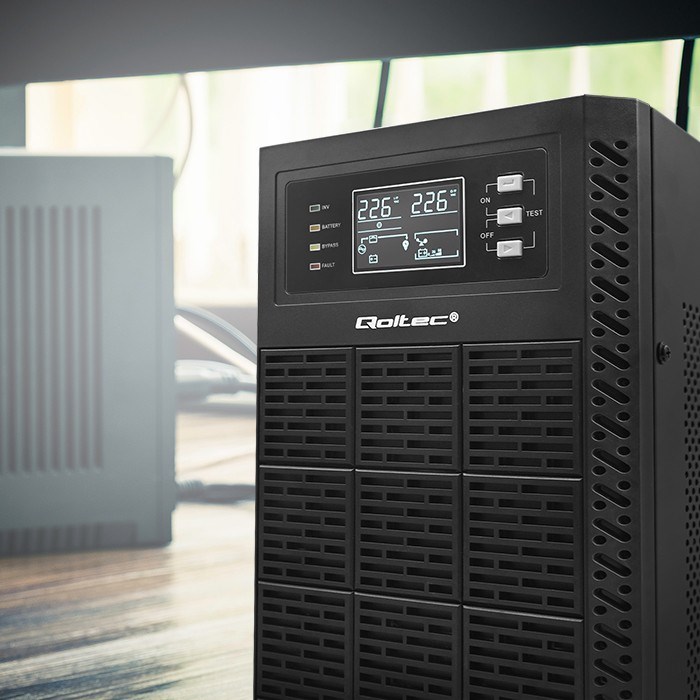 Neprekidno napajanje QOLTEC 52282 (3kVA, 3000W, faktor snage 1.0, LCD, EPO, USB, On-line)-6