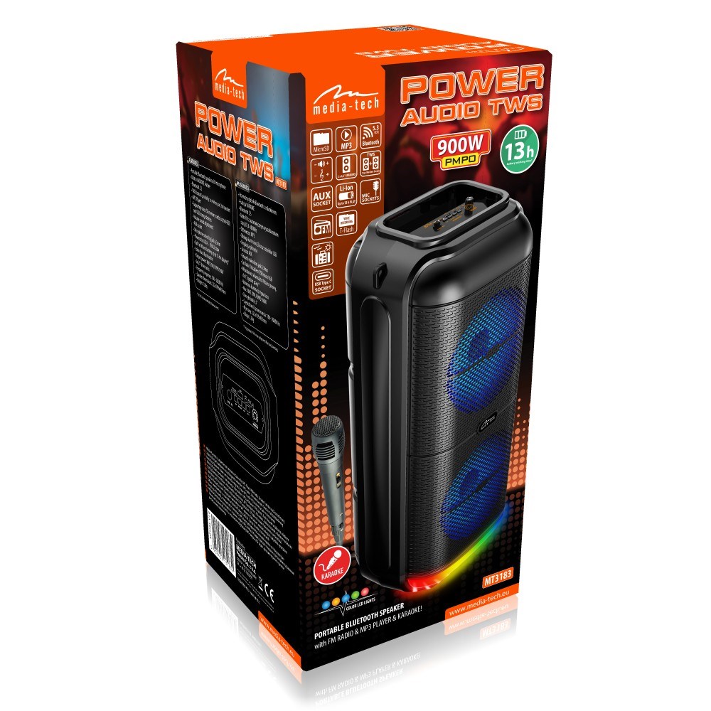 Party zvučnik MEDIA-TECH DISCO MT3183 (50W, Bluetooth, USB)-4
