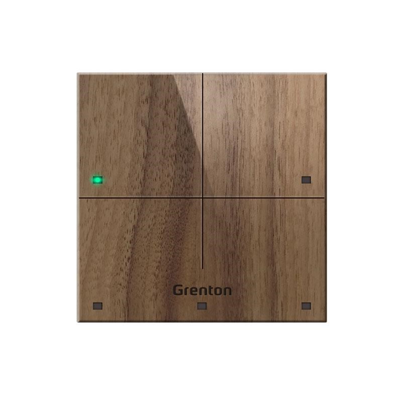Panel GRENTON (4 polja za dodir, TF-BUS, tamno drveni prednji dio)