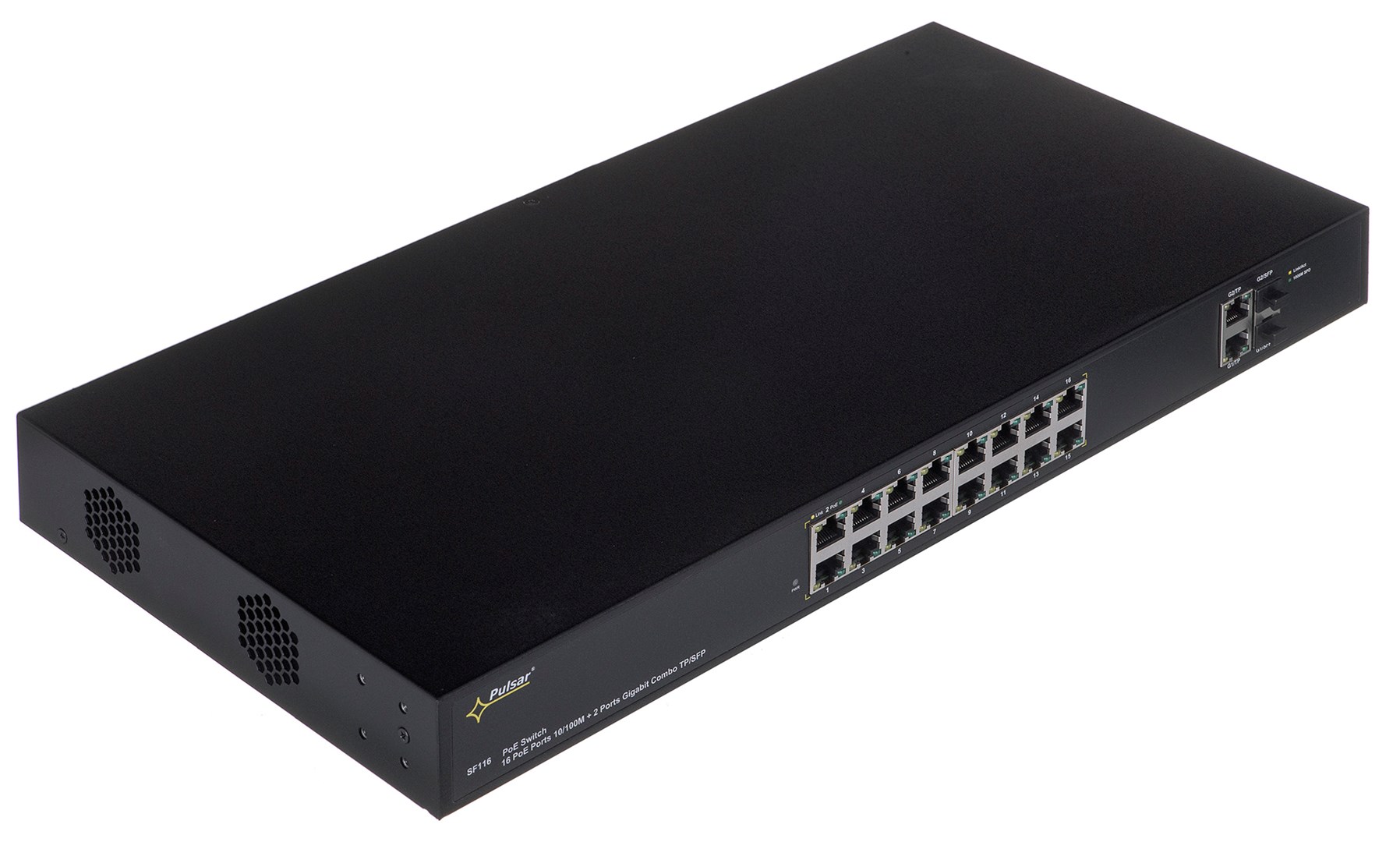Mrežni switch PULSAR SF116 (16x PoE 10/100, 2x Gigabit, 2x SFP, Managed, 1U)-8