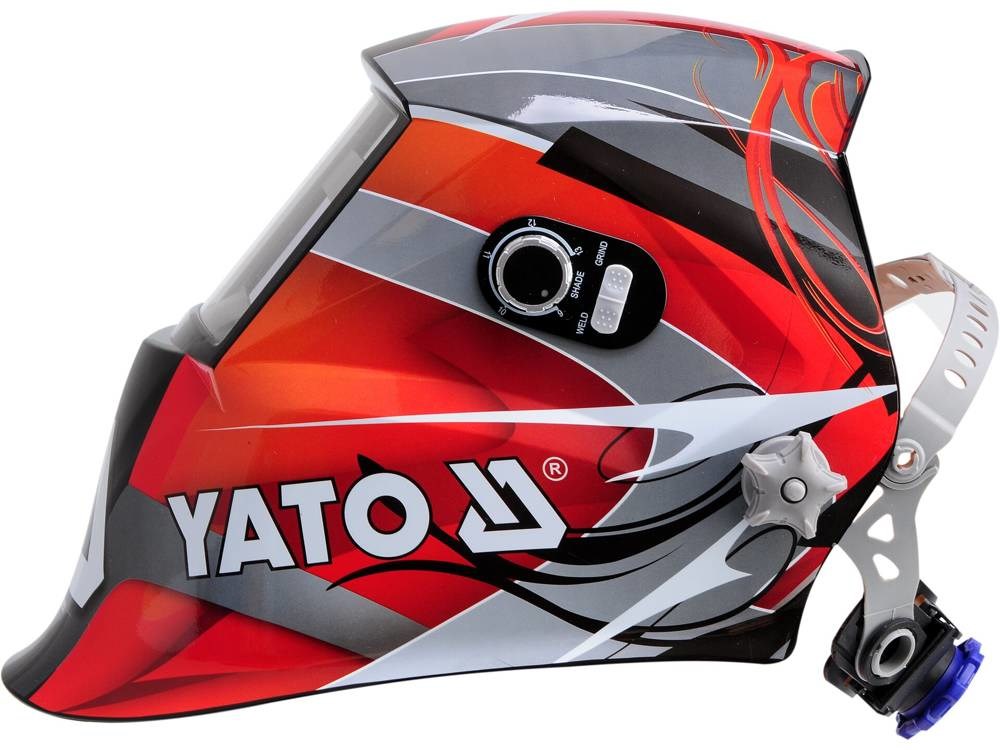 Maska za zavarivanje YATO YT-73921 s automatskim zatamnjivanjem crna, crvena, srebrna-2