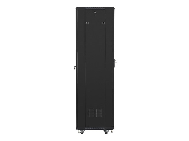Slobodnostojeći ormar LANBERG 19" 42U 600X600 crni (kapacitet 800 kg, staklena prednja vrata, čelična stražnja vrata, visina 2047,5 mm)-0