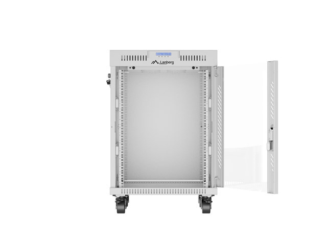 Stalak LANBERG RACK CABINET 19'' FREE STANDING 15U 600X600 (IP20, 2 ventilatora, 1200 kg maksimalna nosivost, sivi)-10