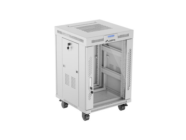 Stalak LANBERG RACK CABINET 19'' FREE STANDING 15U 600X600 (IP20, 2 ventilatora, 1200 kg maksimalna nosivost, sivi)-7