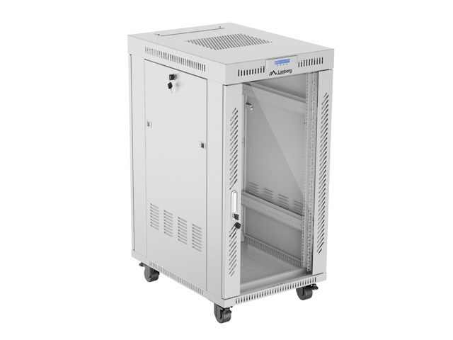 Rack ormar LANBERG WF01-6822-10B (19", 22U, 600x800, samostojeći, crni)-0