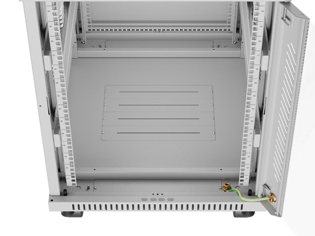 Rack ormar LANBERG 19'' slobodnostojeći 15U 600x800 (Metal, 4 ventilatora, nosivost 1200 kg, IP20, siva boja)-3
