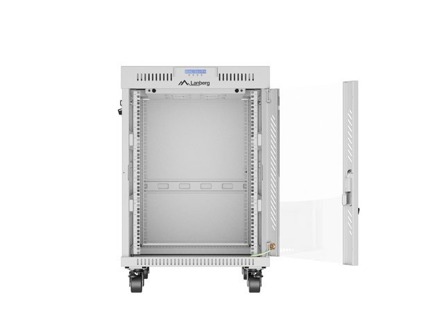 Rack ormar LANBERG 19'' slobodnostojeći 15U 600x800 (Metal, 4 ventilatora, nosivost 1200 kg, IP20, siva boja)-7