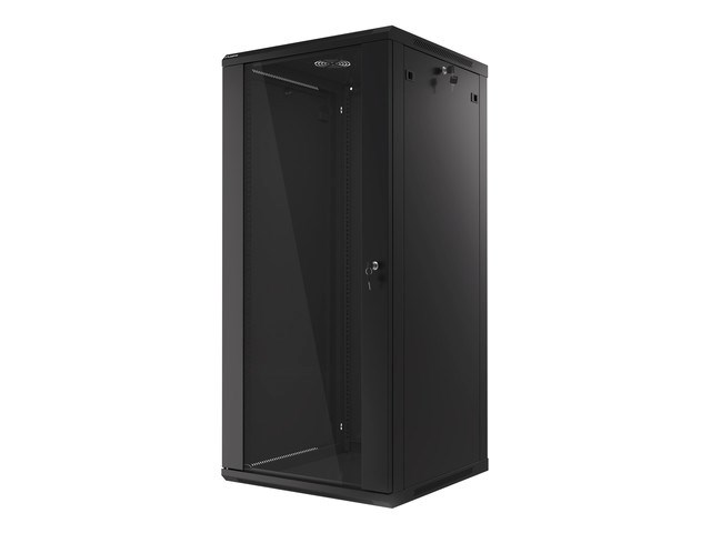 Zidni ormar LANBERG 19" 27U (600 x 600, staklena vrata) crni-6