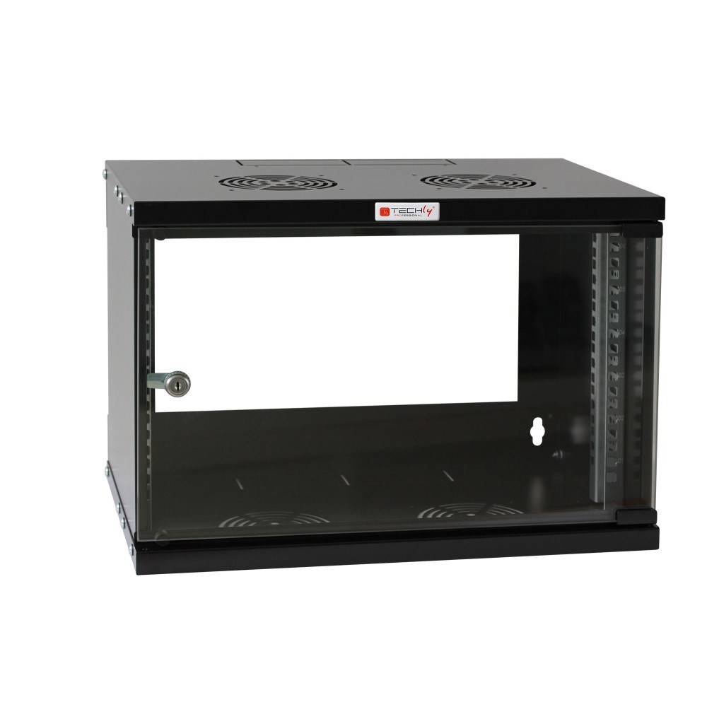 Zidni ormarić TECHLY I-CASE EL-1006B45 (19, 6U, D450, sastavljen) crni-2