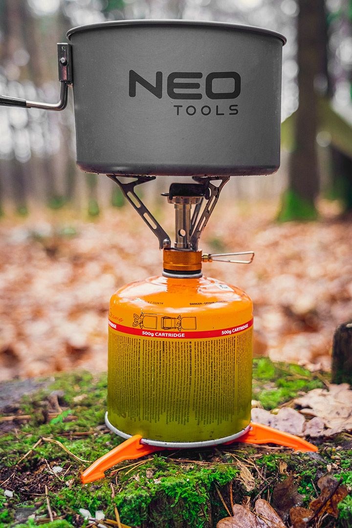 Pribor za jelo za kampiranje NEO TOOLS 63-145 (4-u-1, nehrđajući čelik, sklopivi)-1
