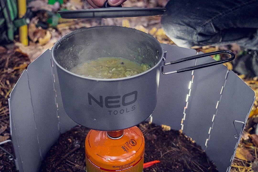Pribor za jelo za kampiranje NEO TOOLS 63-145 (4-u-1, nehrđajući čelik, sklopivi)-5