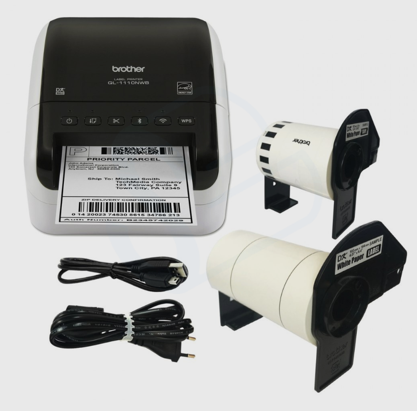 Printer BROTHER QL-1110NWB (Direct thermal, 300 x 300 DPI, 110 mm/sec, Wired & Wireless, Black, White)-2