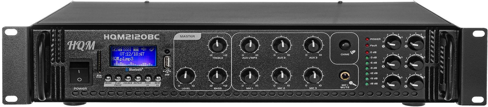 PA RADIO POJAČALO HQM HQM2120BC (120W, Bluetooth, FM/MP3)