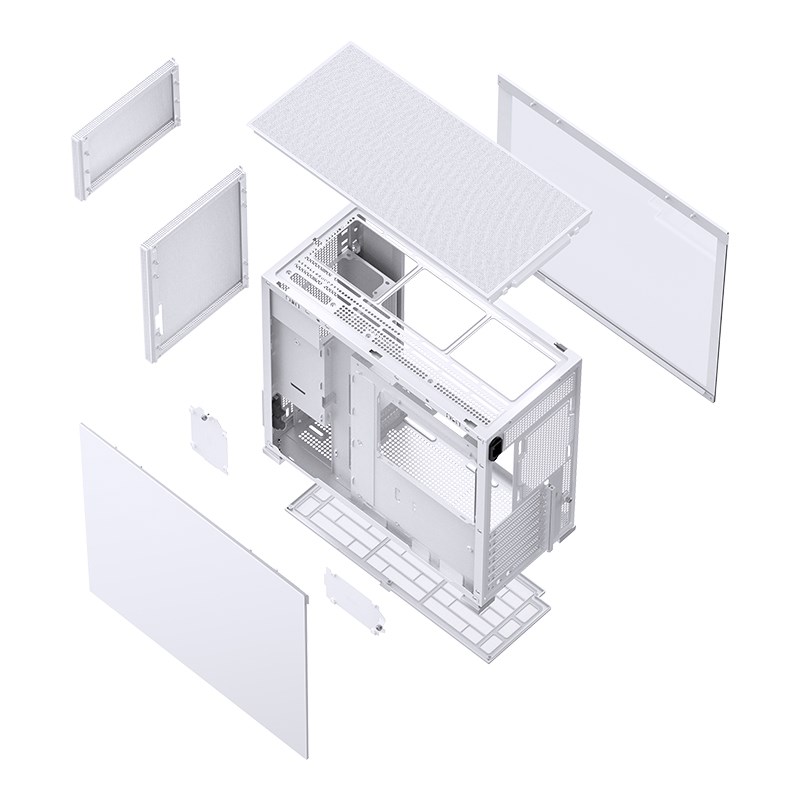 Kućište za računalo JONSBO D41 MESH ATX, staklo - bijelo (podržava ATX, micro ATX, Mini-ATX, 7 proširenih utora, USB 3.2 Gen 2 Type-C)-10