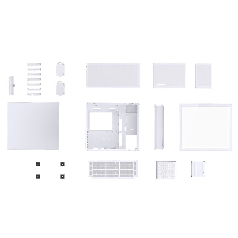 Kućište za računalo JONSBO D41 MESH ATX, staklo - bijelo (podržava ATX, micro ATX, Mini-ATX, 7 proširenih utora, USB 3.2 Gen 2 Type-C)-0