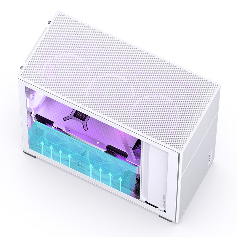 Kućište za računalo JONSBO D41 MESH ATX, staklo - bijelo (podržava ATX, micro ATX, Mini-ATX, 7 proširenih utora, USB 3.2 Gen 2 Type-C)-2