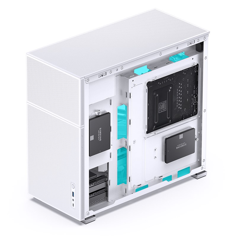 Kućište za računalo JONSBO D41 MESH ATX, staklo - bijelo (podržava ATX, micro ATX, Mini-ATX, 7 proširenih utora, USB 3.2 Gen 2 Type-C)-13