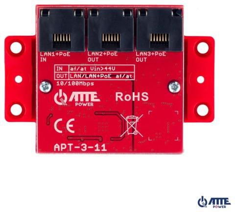 Switch ATTE APT-3-11 (3 porta, 10/100 Mbps, PoE, extender)-0