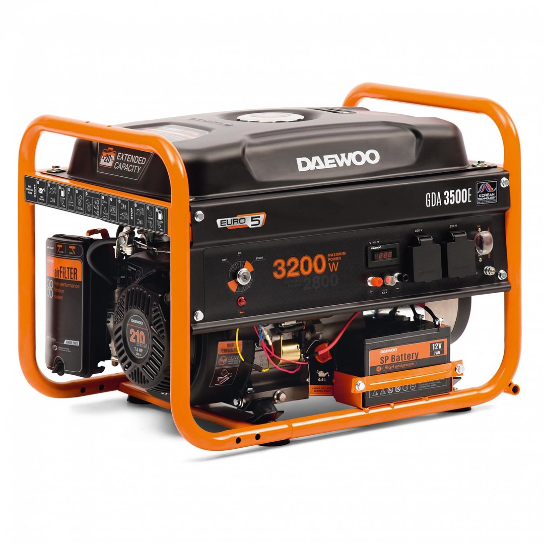 PETROL GENERATOR 3.2KW 230V/GDA 3500E DAEWOO-0