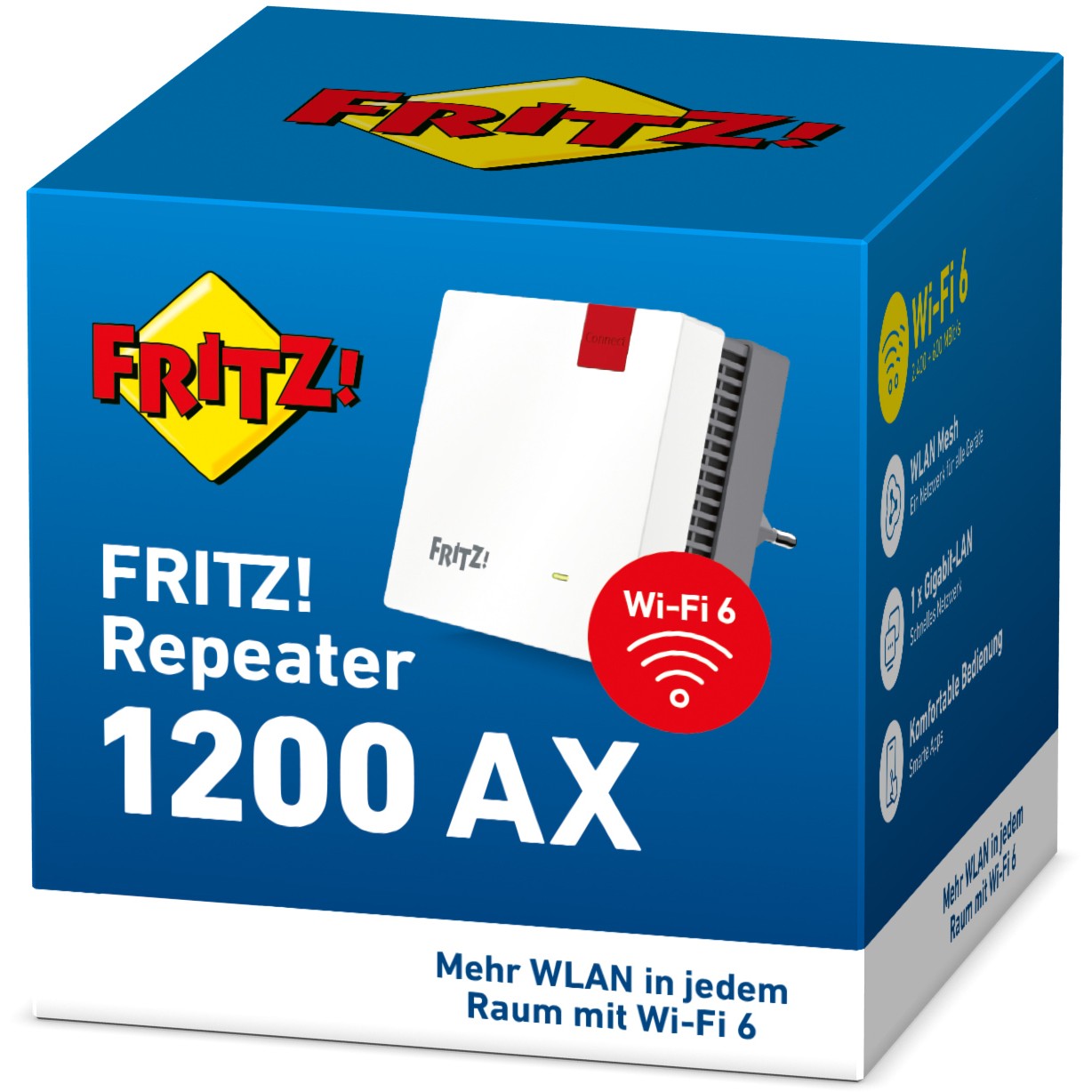 AVM FRITZ!Repeater 1200 AX (Wi-Fi 6, 3000 Mbit/s, Gigabit Ethernet, WPA3, Bijeli)-3