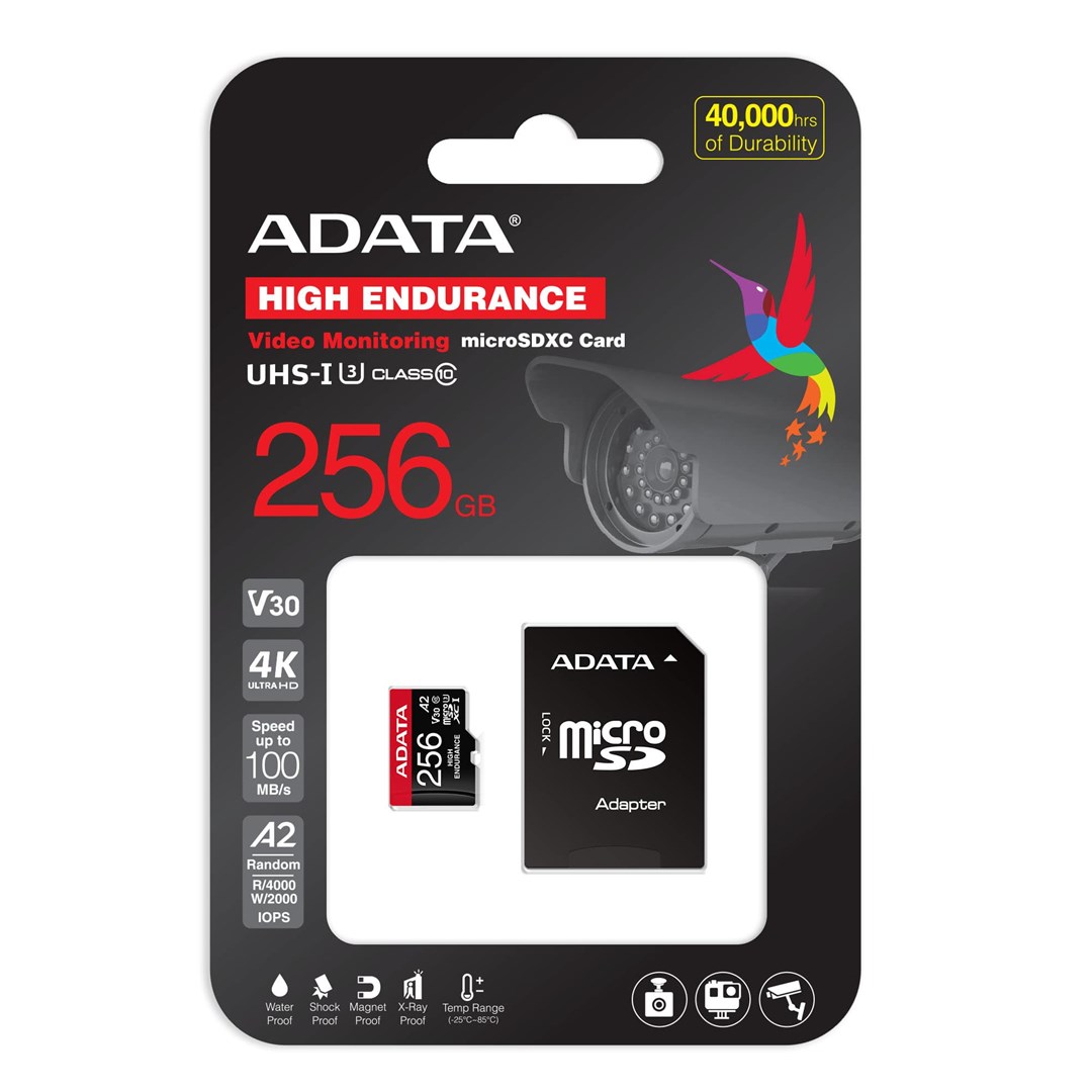 Flash memorija ADATA High Endurance (256 GB, Class 10, UHS-I, brzina čitanja 100 MB/s, brzina pisanja 80 MB/s)-2
