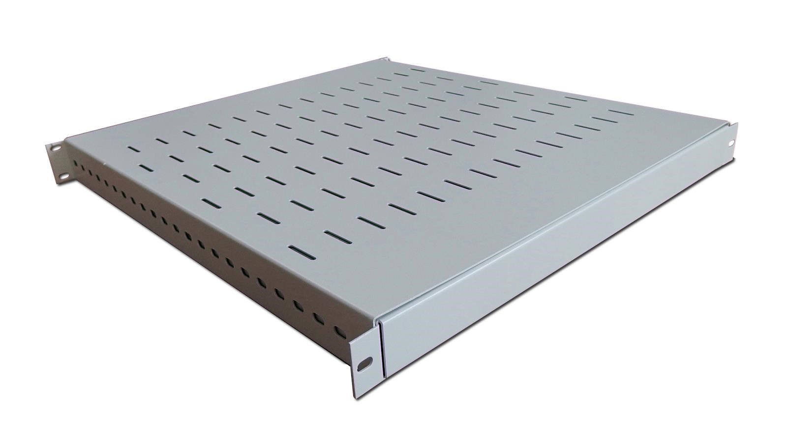 Podesiva polica 19" 1U, dubina 500-900 mm (Siva, nosivost 100kg, montaža na 4 točke, vijci uključeni u set)-9