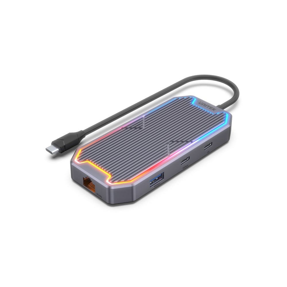 UNITEK D1028A 7-u-1 USB-C Hub (4K@60Hz HDMI, 1Gbps LAN, 100W PD, 10Gbps)-0